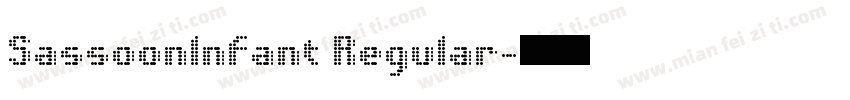 Sassoonlnfant Regular字体转换